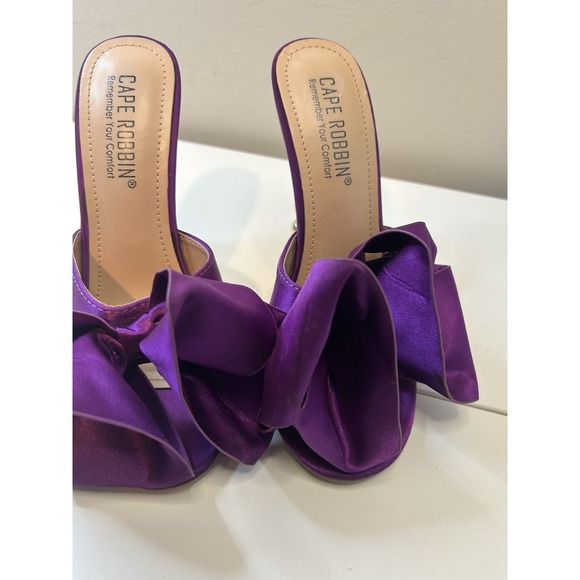 Cape Robbin Salsa Purple Sexy High Heels Open Toe Sculptural Heels size 6 - Picture 3 of 9
